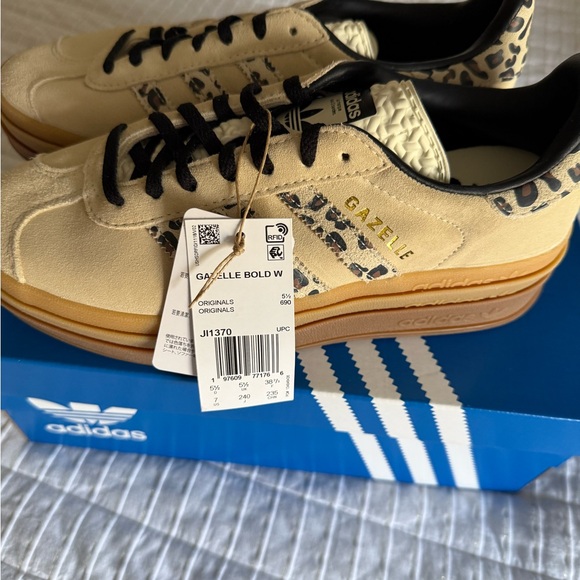 adidas Shoes - Adidas Gazelle Bold W Beige Leopard Sneakers